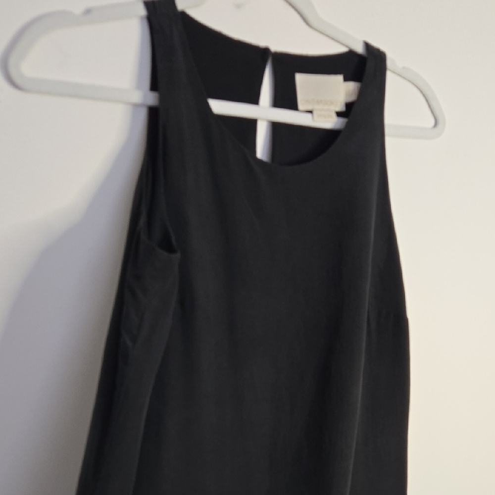 Cynthia Rowley Elegant 100% Silk Black Sleeveless Dress Normcore Size 2 - Picture 3 of 5